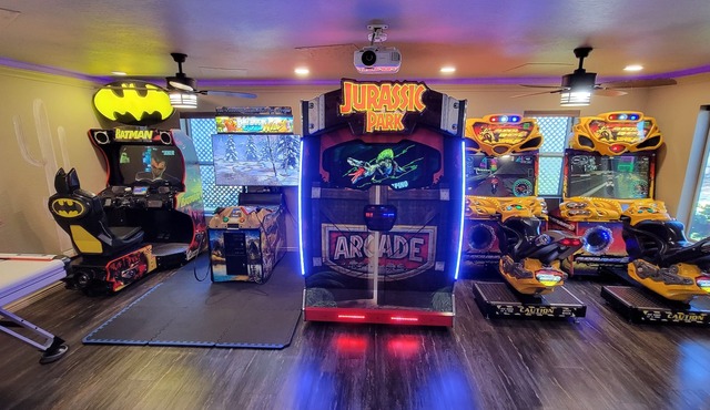 ⭐️⭐️⭐️⭐️⭐️ 200K FULL ARCADE -VR Roller Coaster-Jurasic Park-Carousel-Golden Tee