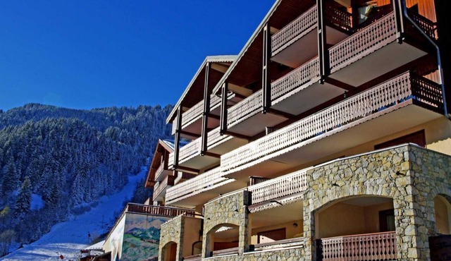 200m from resort center, 3rd floor, balcony, fireplace or stove, parking, tv, ski locker, 54m²