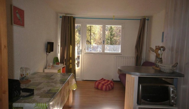 200m from resort center, floor -3, tv, 25m², Pra Loup