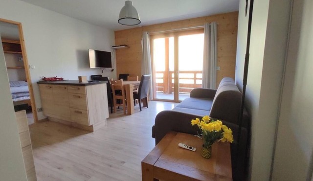 200m from shops, 1st floor, swimming pool, balcony, parking, tv, ski locker, 50m², Vars