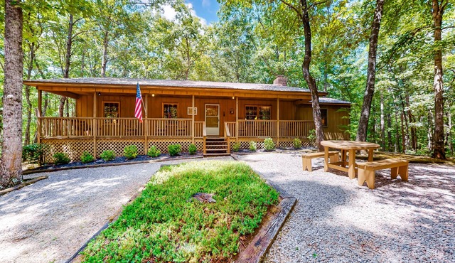 24-acre property with creek, picnic gazebo, firepit, fireplace, & W/D