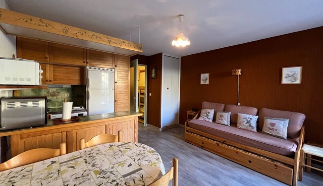 28m² Studio at the slopes base, 4 pax, Les Cimes residence