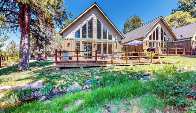 2BR Tree-Lined Cabin w/Deck & Pool, Dog-Friendly