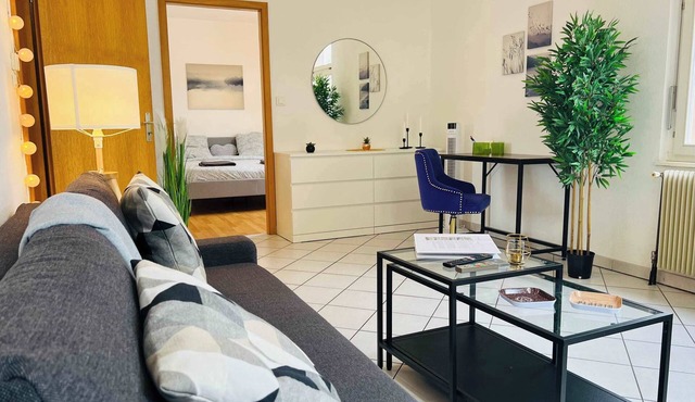 2nd Central 2 BR w/Living room + 5mn from Basel
