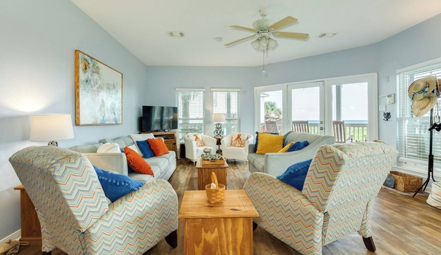2nd Row Pet Friendly Home w/Great Views, 2 Decks, Nearby Dune Walkover