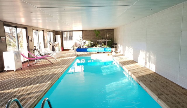 3 * accommodation surrounded by nature with indoor pool access in a stud farm