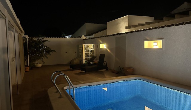 3 bed, 2 bath villa, large private heated pool, 10 mins walk from beach etc