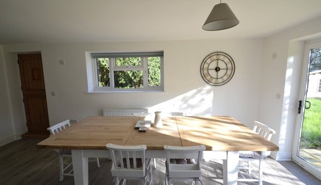 3 bed converted chapel with lake view