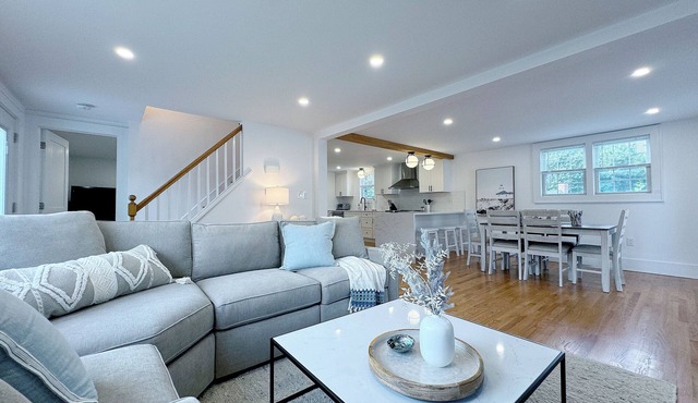 3-Bed Modern Cape Walking Distance to Public Dock, Fenced-in Yard, Dog-Friendly