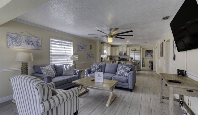 3 bedroom 2 bath home walking distance to beach!