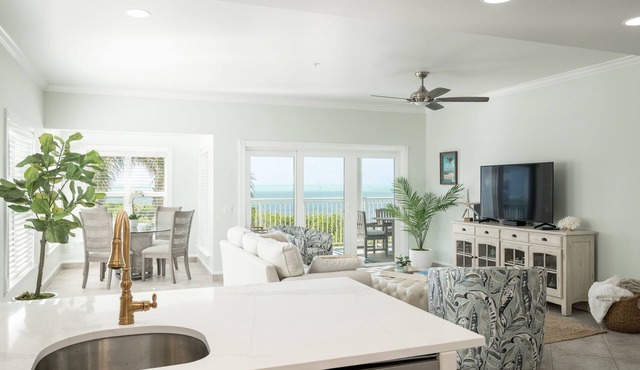 3 Bedroom 2 Bath Oceanfront Condo quiet and secluded adjacent to Hotel/Marina