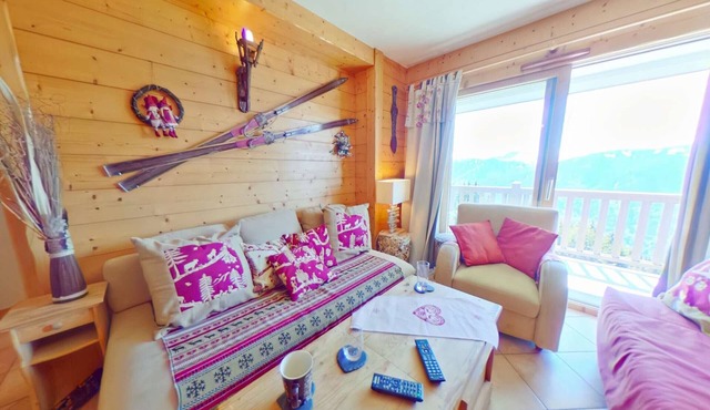 3-Bedroom Apartment 8 pers Les Saisies with Balcony