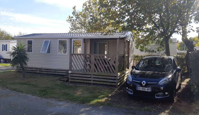 3-bedroom mobile home on a 4-star campsite, air conditioning, 2TV, covered terrace