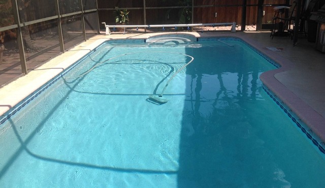 3 bedroom house w/private heated salt water pool, bbq, quiet location