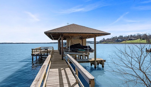 3-bedroom lake house with scenic dock.