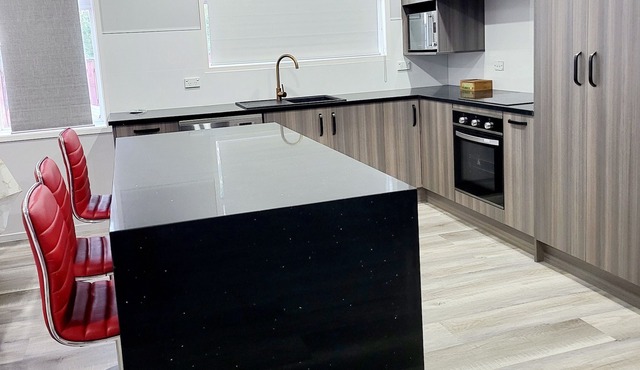 3 Bedroom modern house + large living area newly renovated, close to a lake.