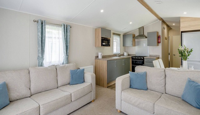 3 bedroom Ribchester Platinum Caravan with balcony at the front.