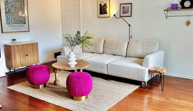 3-bedroom apartment in charming South Orange Village with WiFi