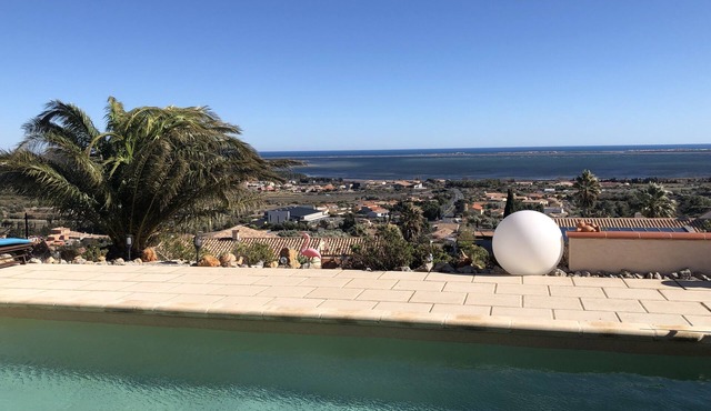 3 bedroom villa, pool with exceptional sea view