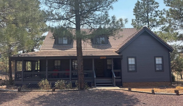 3-bedroom White Mountain cabin with Forest Views & Cozy Luxury near Heber