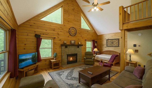3 Bedrooms, 2½ baths, mountain cabin dog-friendly