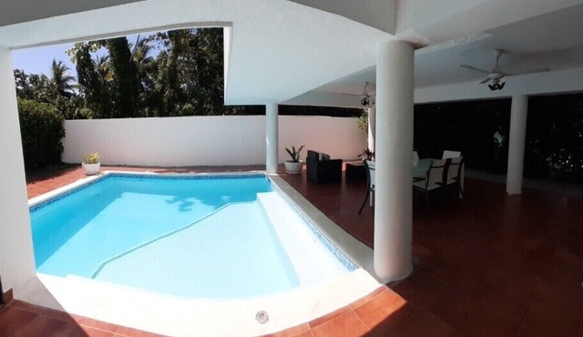 3-BR Gated Villa, Kitchen, Pool, Wi-Fi, AC