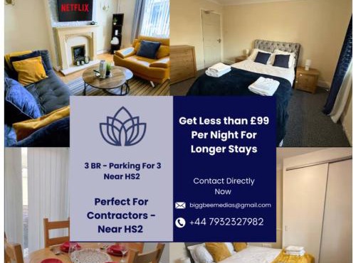 3 BR l Family & Contractors l Parks 3 cars ,near Zoo , NEC