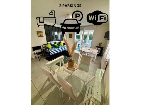 3 chambres, métro tram à 50 m, parking privé !