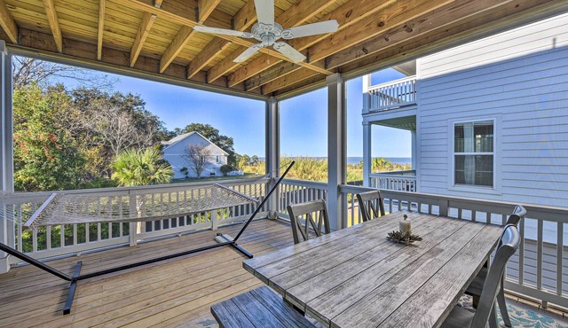 3 Decks & Water Views: Breezy Home in Hilton Head