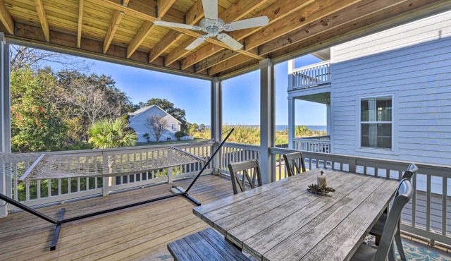 3 Decks & Water Views: Breezy Home in Hilton Head