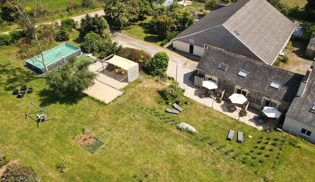 3 gites combined 5 bedrooms, 3 bathrooms, Large games room, gym and sauna.