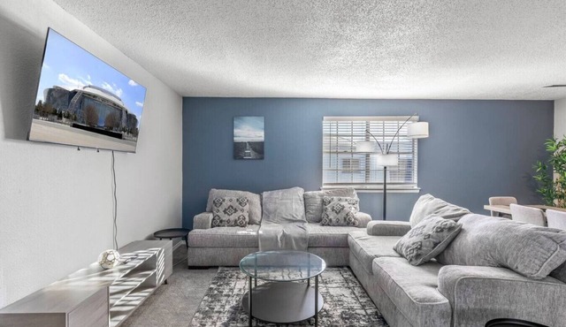 3 Min Walk to AT&T | 2BR | Parking + Pets + Gym