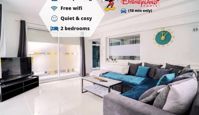 3 pièces proche Disney Wifi + Parking