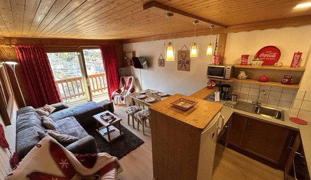 3-room apartment, 6 people, near slopes, parking