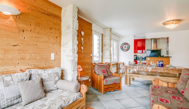 3-room apartment in Tignes, 8 people, ski-in/ski-out with WIFI