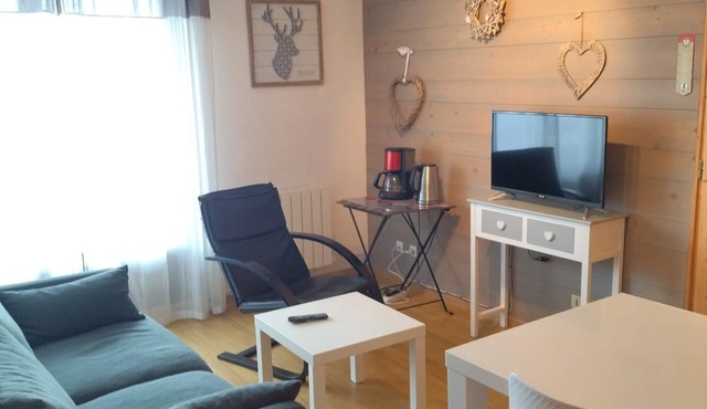 3-room apt, 43m², 6 pers, balcony, valley view