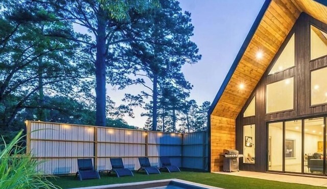 3 Side-By-Side Modern Lakefront A-Frame Cabins