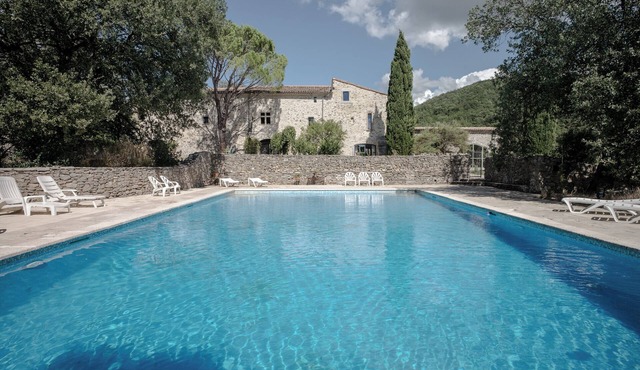 3-star gîte rental at the foot of the Cévennes in a beautiful old farmhouse, sleeps 12.