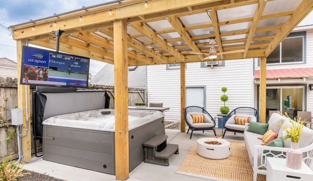 3 Story Nulu Home with Epic Patio and Hot Tub