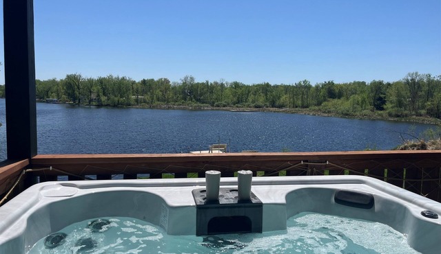 300 ft lakefront · Sauna · Hot tub · 2 treehouses · Firepits · 10 private acres