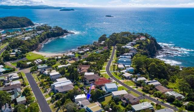 350m walk to two beautiful beaches!