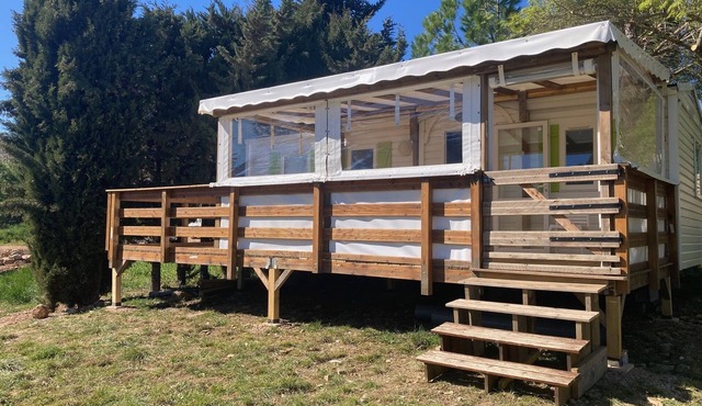 37 Mobile-home 3 bedrooms/6 beds quiet nature air-conditioned