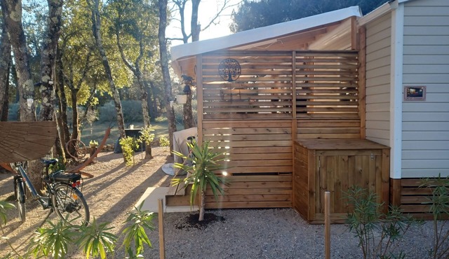 3bed 2sde air-conditioned mobile home in the heart of the Haut Var