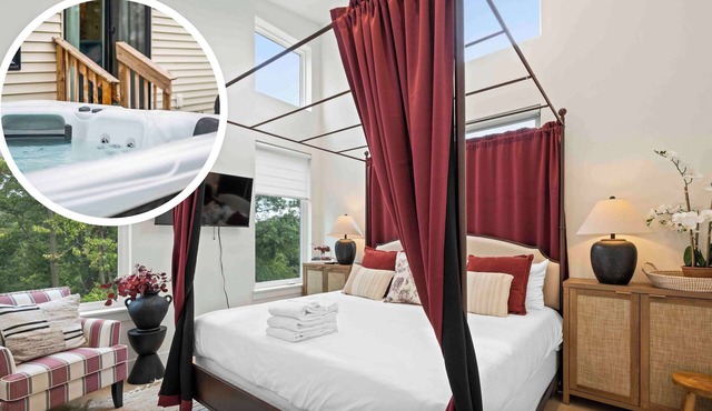 3BR/2.5 Bath, Hot Tub, Private Parking, Near Ark