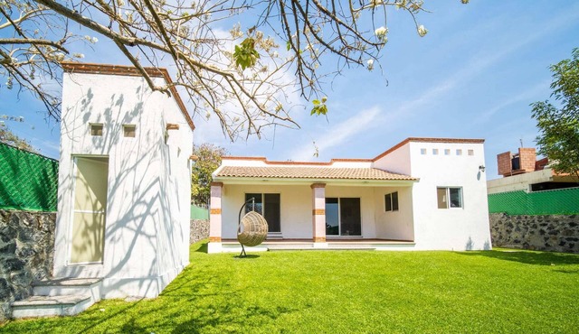 3BR Casa familiar con alberca y asador en Oaxtepec