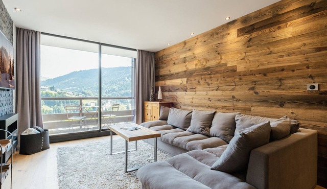 4★ apartment, 8 guests, sauna, 3 bedrooms, south balcony, La Clusaz view