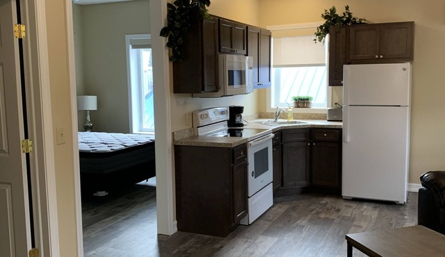 4 beautiful one bedroom units BEST LOCATION in Sylvan Beach! Sunset & lake view