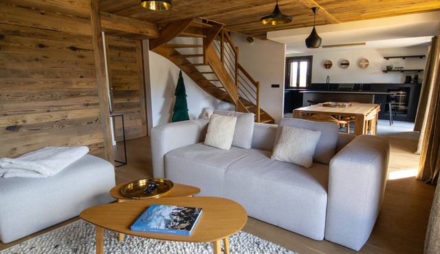 4-bedroom apartment Megève for 8, balcony and parking