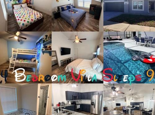 4 Bedroom Villa close to Theme Parks sleeps 9