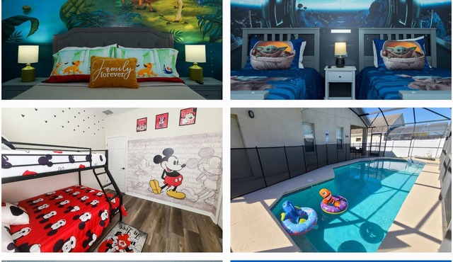 4 BR Entire Home near Disney with Pool.Themed Rooms.Star War.Mickey & Lion King